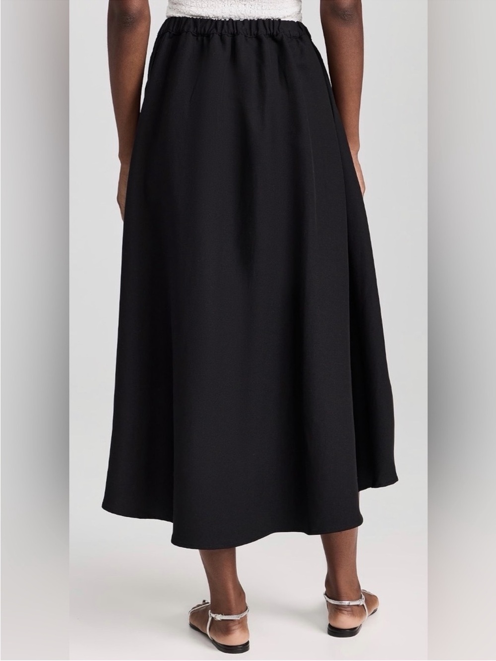Enza Costa Twill Circle Midi Skirt - Picture 3 of 6